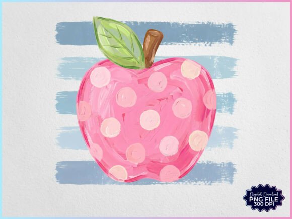 Download Preppy Textured Back to School Apple PNG - School Collection