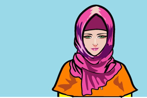 Download Pretty Hijab Girl Vector - Girl Collection