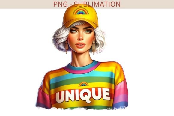 Download Rainbow Girl, Printable Art, Unique Girl - Girl Collection