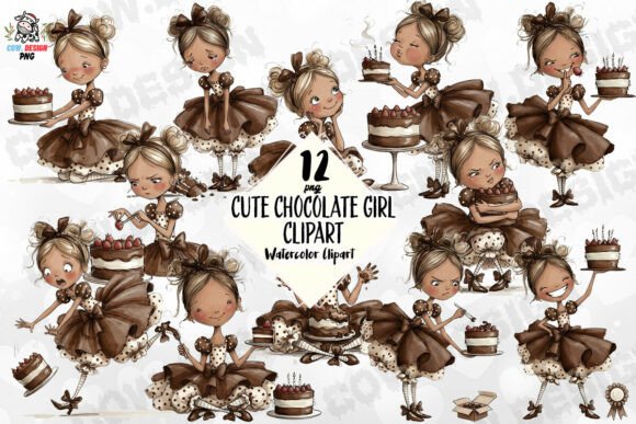 Download Cute Chocolate Girl PNG - Girl Collection