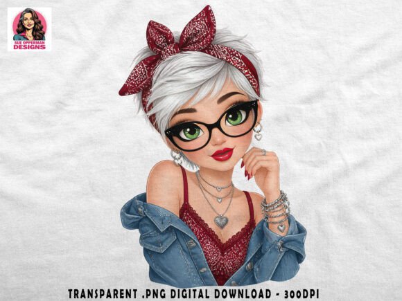 Download Cute Nerd Girl | Retro Fashion PNG - Girl Collection